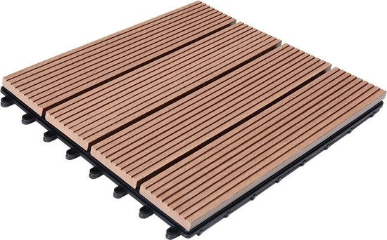 Dalle de terrasse WPC - Insert classique 30x30cm - Terracotta