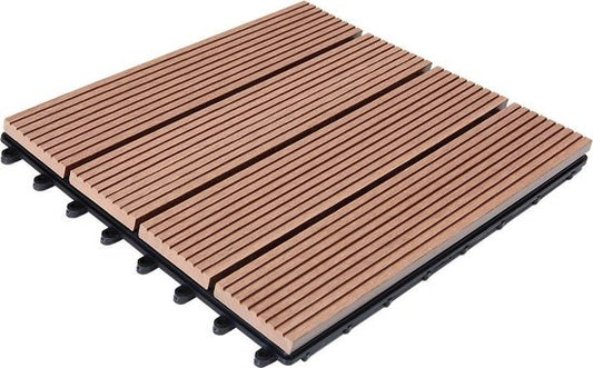 Dalle de terrasse WPC - Insert classique 30x30cm - Terracotta