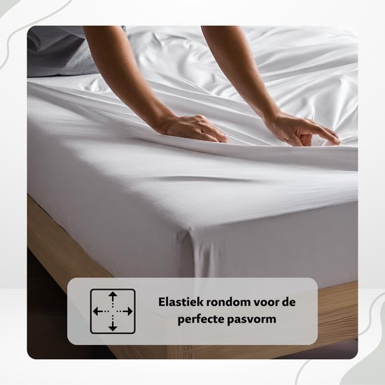 Ten Cate Fitted Sheet - drap-housse 160x200 - drap-housse 160x200 - adapté au sur-matelas 160 x 200 - satin de coton - sur-matelas 160x200 - hauteur d'angle 10 cm - gris