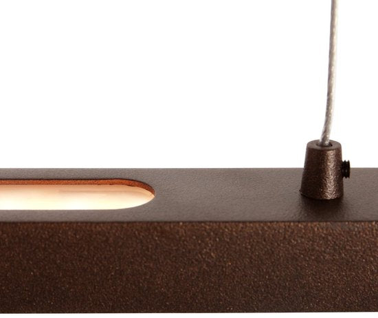 Suspension Bande 3995CA cacao - suspension métallique tendance de 150 cm de large, dotée d'un système de réglage de la hauteur et d'une LED intégrée, de la marque Steinhauer