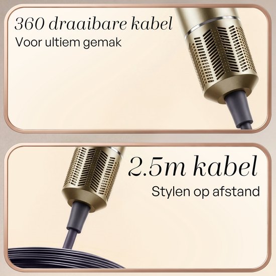 Sèche-cheveux Sansbeauté® avec diffuseur - Boucles - 110 000 tr/min - Sèche-cheveux ionique avec brosse - 3 vitesses - 3 embouts - Sèche-cheveux de voyage - Sèche-cheveux - Kit pour boucles - Sèche-cheveux avec diffuseur - Sèche-cheveux professionnel - 2