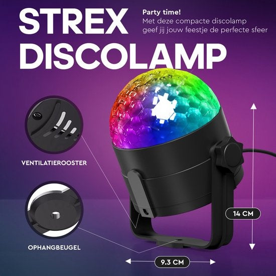 Strex Disco Lamp avec télécommande - pour enfants et adultes - Party Lights - Disco Ball - Disco Light - Disco Lamp