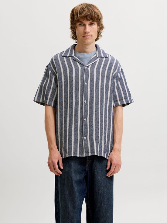 Jack & Jones - Chemises pour homme - Chemise Coba Stripe Resort - Bleu - Taille M