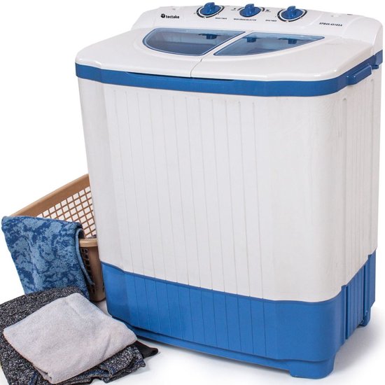 Lave linge et sèche linge TecTake - Blanc et Bleu