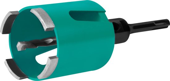 VONROC Foret diamanté SDS-Plus - 68mm - Universel - Incluant foret diamanté, foret central, goupille d'extrusion et adaptateur SDS-plus