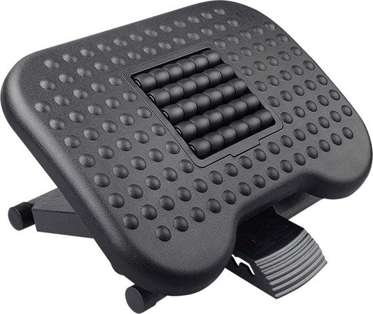 Strex Repose-pieds ergonomique avec rouleaux de massage - réglable - antidérapant - Support pour les pieds Bureau