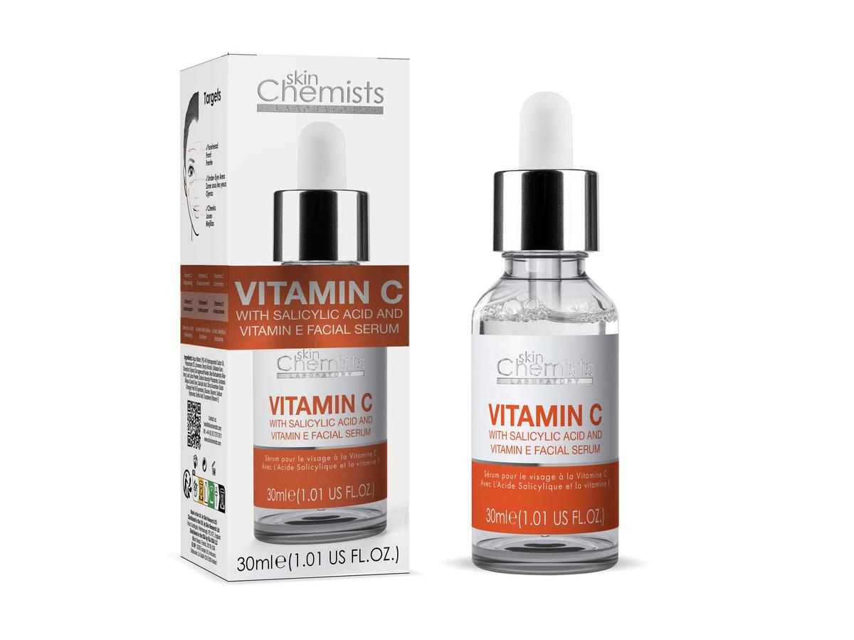 Sérum visage à la vitamine C de Skin Chemists - Anti-âge - 30 ml - Transparent