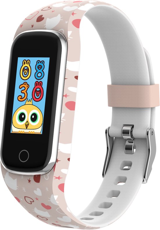 Denver BFK-312 - Traceur d'activité - pour enfants - moniteur de fréquence cardiaque - fonction multisport - Rose