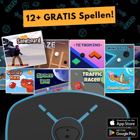 GoBalance Sport - Balance Board - Planche d'équilibre électrique - Appareil d'entraînement à l'équilibre - Coussin d'équilibre avec jeux inclus - Coussin d'équilibre - Application incluse