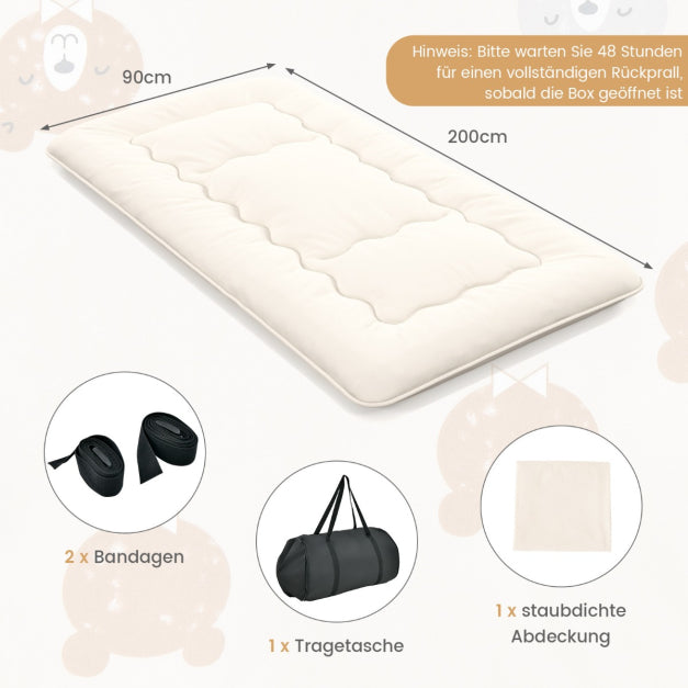 Coast Floor Mattress - Lavable - Microfibre & Polyester - 200x90x10cm - Beige