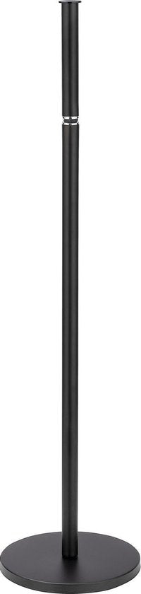 Porte-rouleau de papier toilette WENKO 2-en-1, acier noir - Porte-rouleau de réserve - Porte-rouleau de papier toilette sur pied - Porte-rouleau de WC sur pied - Noir