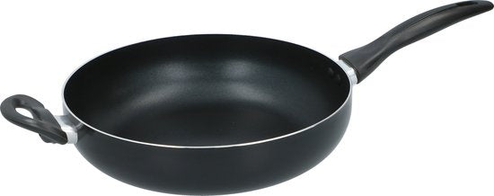 Alpina Poêle à frire - Ø28cm - avec couvercle en verre - antiadhésive - toutes sources de chaleur - aluminium/verre