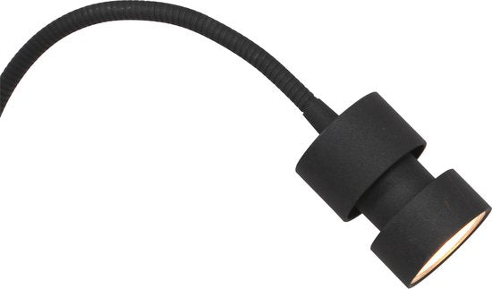Applique murale Natasja LED 3094ZW noire - Orientable et inclinable, ampoule GU10 incluse, en plastique et métal - Steinhauer