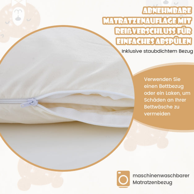 Coast Floor Mattress - Lavable - Microfibre & Polyester - 200x90x10cm - Beige