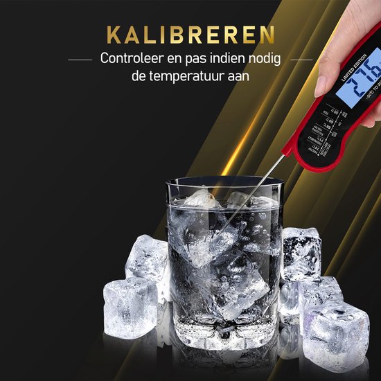 MostEssential Premium Thermomètre à viande - Thermomètre BBQ - Thermomètre à cœur - Thermomètre à sucre - Thermomètre de cuisine - Numérique - Sans fil - Etanche - Rouge