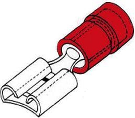 CONNECTEUR FEMELLE 4,8 mm ROUGE (FRF4)