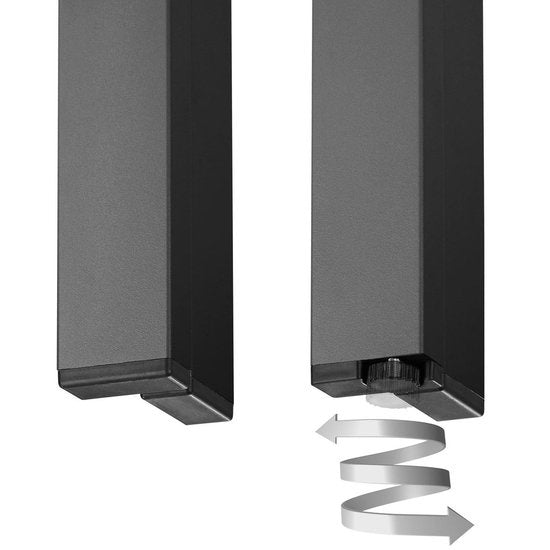 tectake® - Table de jardin Maren - Carré - noir - 402954