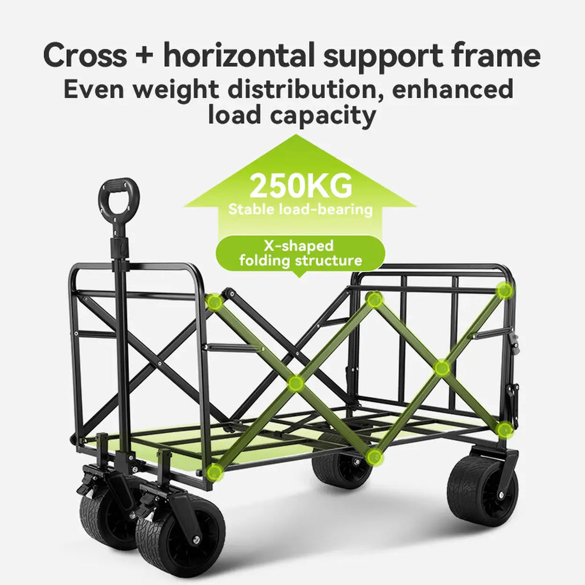 Chariot tout-terrain Ochama 150 L - Hayon arrière - Capacité de charge jusqu'à 260 kg