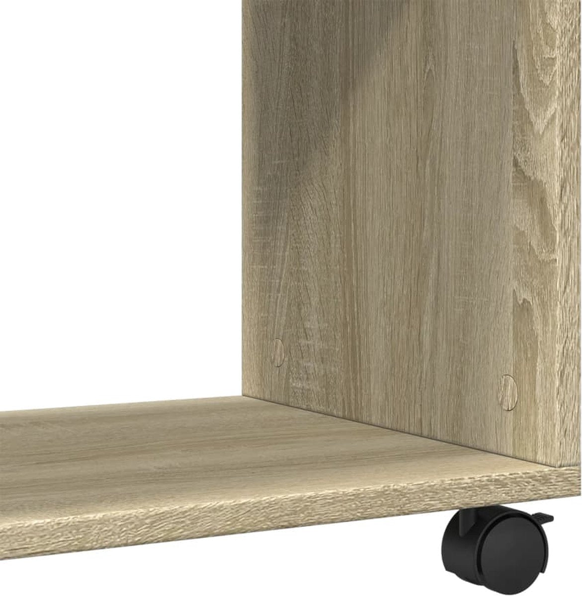 SoBuy Table d'appoint sur roulettes - 35x70x60 cm - Max. 10KG - Couleur bois
