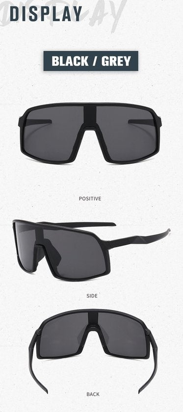 Garpex® Lunettes de cyclisme - Lunettes de sport - Lunettes de soleil polaroïd - Vélo de route - Vélo de montagne - Moto - Monture bleu foncé Lunettes bleues