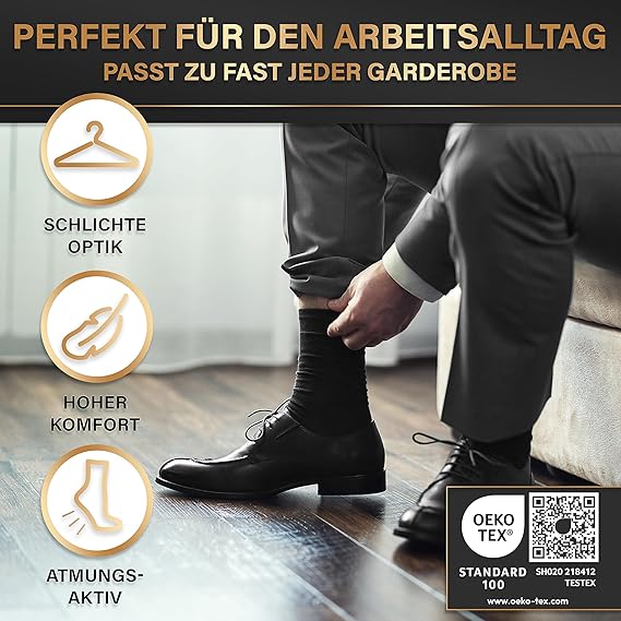 Hero work 12 paires de chaussettes pour femmes et hommes, chaussettes en coton, chaussettes pour hommes, noires, respirantes et sans couture de pression, chaussettes d'affaires, bas de contention