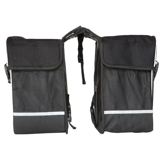 TecTake - Sacoche double pour vélo - 35 l - Noir/Gris