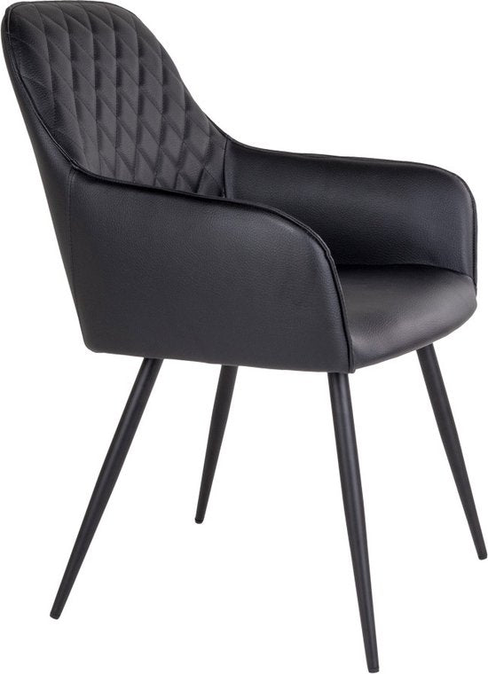 House Nordic Harbo Dining Chair Vegan Leather Black - Set of 2