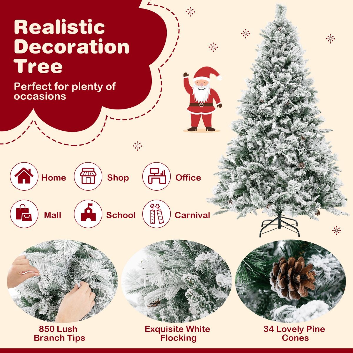 Sapin de Noël Coast Led - 180 cm