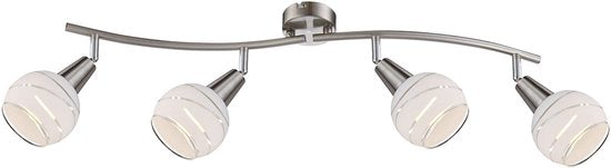 Série de spots Globo Elliot XL - Nickel mat - 4 lumières