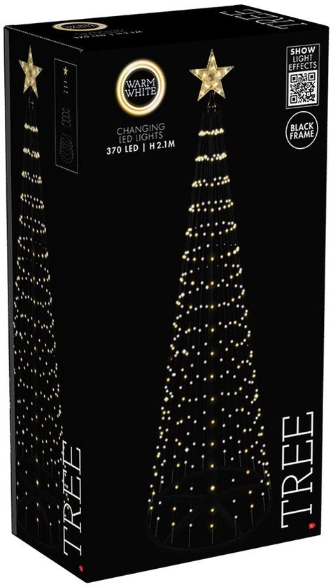 Décoration de Noël extérieure LED 210 cm avec 370 LED blanc chaud
