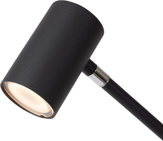 Lucide TIPIK - Lampadaire rechargeable - Batterie - LED à 3 niveaux de réglage de l'intensité - 1x3 W 2700 K - Noir