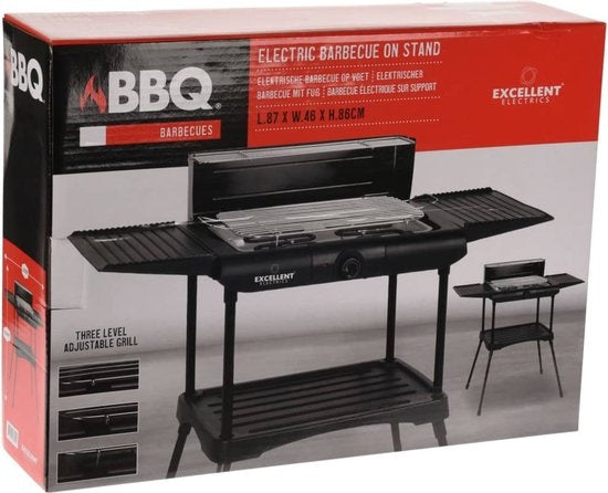 Barbecue électrique - Excellent Electrics - 2000W - Noir