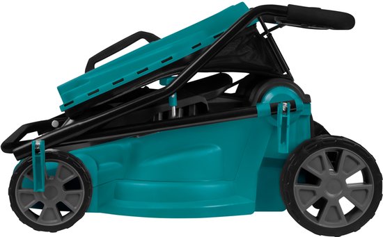 Tondeuse VONROC Accu - 40V - Largeur de coupe 38 cm - Quatre hauteurs de coupe réglables : 35/45/55/65 mm - Bac de ramassage 45L inclus - Batteries et chargeur rapide inclus.