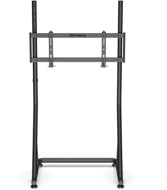 VDD Gaming - Support d'écran - Support d'écran pour simulation de course - Universel - 32" à 55" - Autoportant - Réglable - Verrouillable - 72 x 48 x 123 cm - 50 kg - Noir