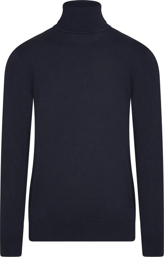 Cappuccino Italia - Pull homme col roulé marine - bleu - Taille M