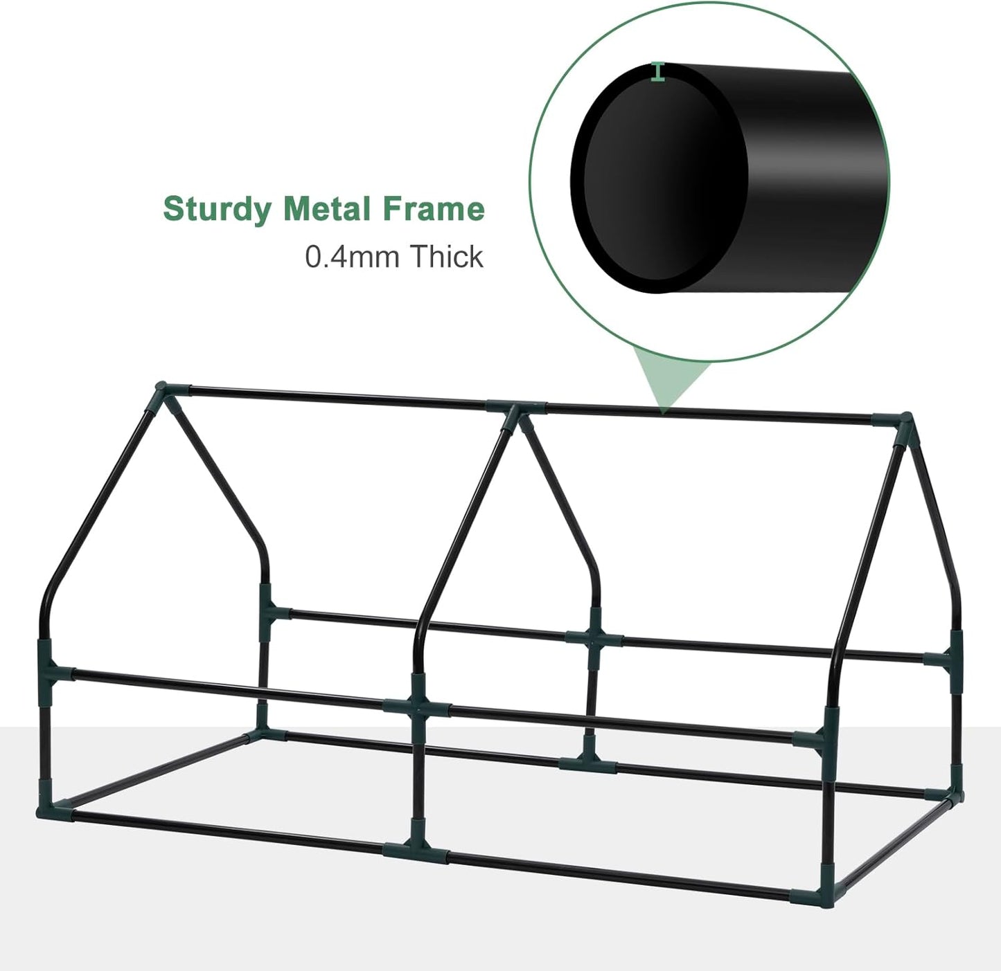 Serre en film plastique Woltu - 120 x 60 x 60 cm - Verte