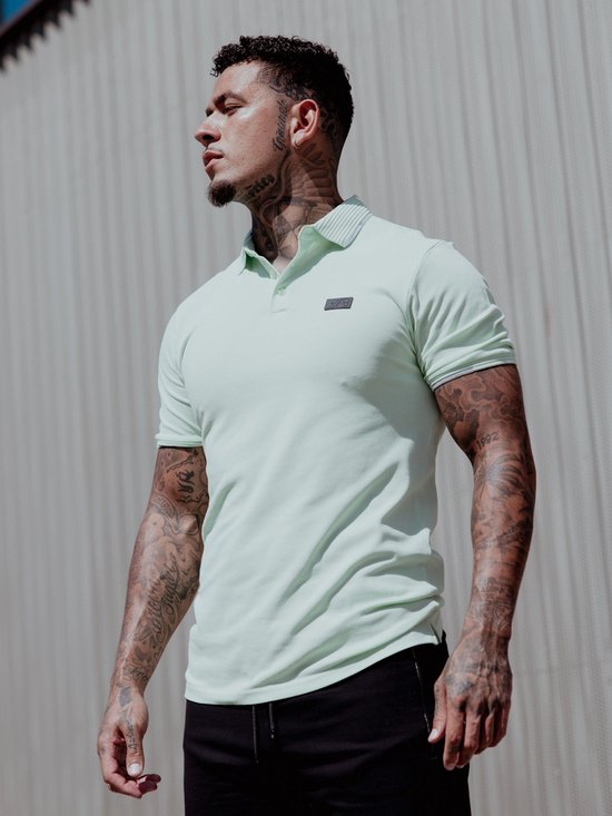 AB Lifestyle - Polo tricolore | Vert Pastel - Homme - Taille : XS