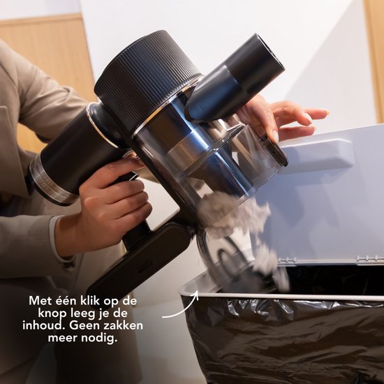 Techweise TV1 Aspirateur à manche sans fil - Autonomie 90 minutes - Extrêmement puissant - Avec 3 accessoires - Dépoussiéreur - Aspirateur sans sac