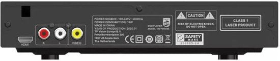 Lecteur DVD - Philips - (série 2000) avec support CD (compatible avec DivX Ultra, MPEG1, MPEG2, MPEG4) et HDMI - TAEP200/12 - Noir