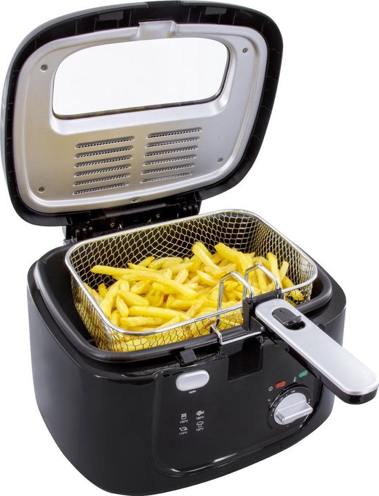 Tomado TDF2501B - Friteuse - 2.5 litres - Filtre anti-odeur - Friteuse plastique - Sans PFAS - Noir