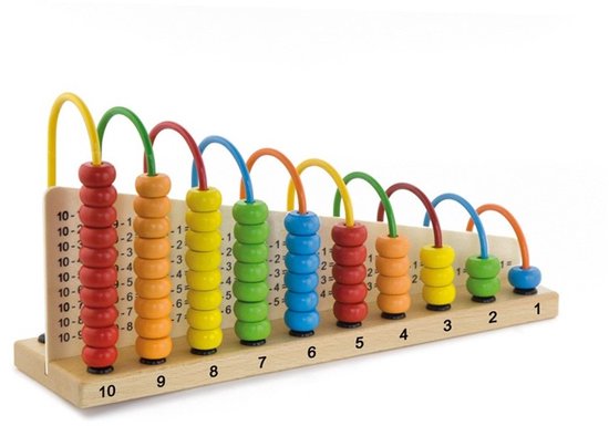 Andreu Toys : cadre à perles de calcul, jouet éducatif multicolore.