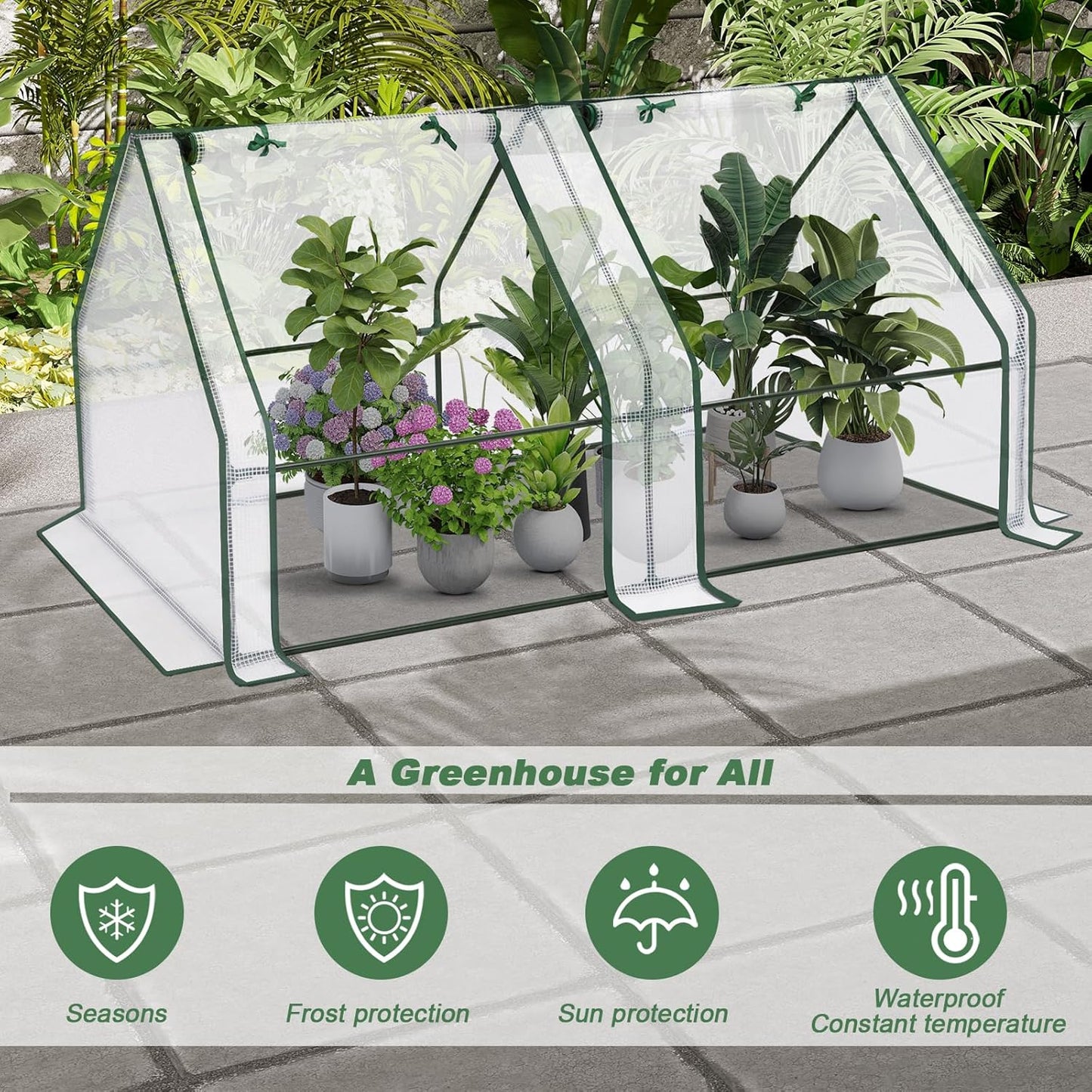 Serre en film plastique Woltu - 180 x 90 x 90 cm - Transparent