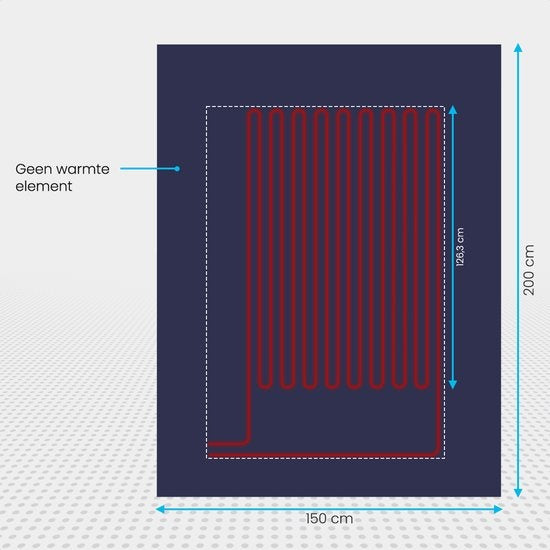 Couverture électrique Auronic - Couverture chauffante - 9 niveaux de chaleur - 2 personnes - 200x150 - Bleu