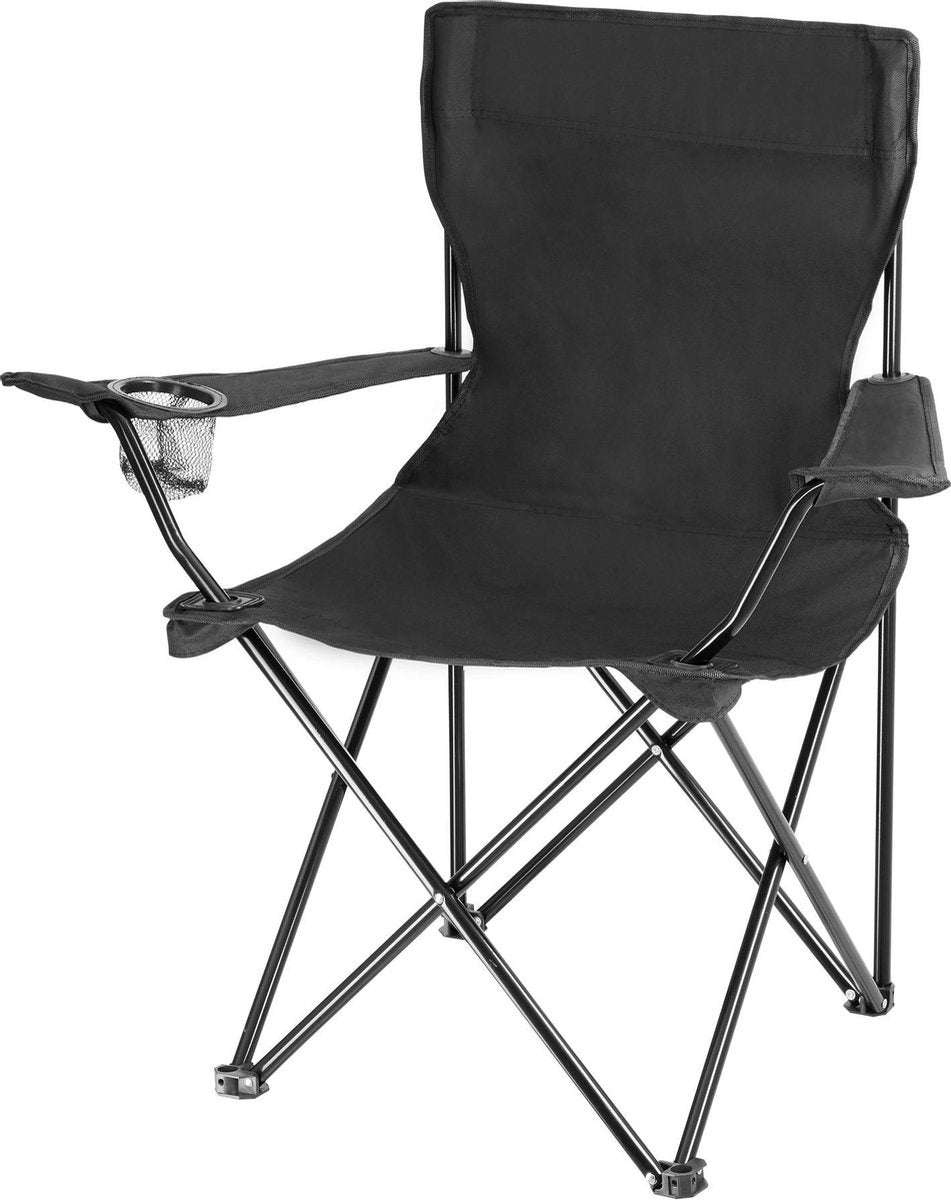Tectake - set de 2 chaises de camping - Gil noir - 403875