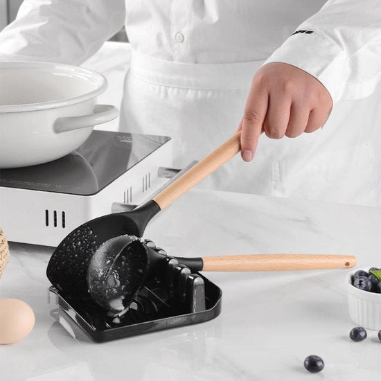 VAIVE Batterie de cuisine 13 pièces avec support - Batterie de cuisine - Fouet - Spatule Silicone