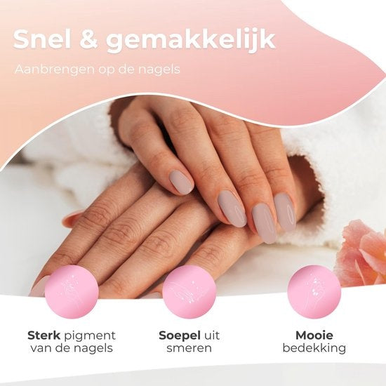 Moods Gellac Ensemble de 6 pièces - Vernis à ongles gel - Couleurs nude foncées - 8ML - Journée à Paris - Gellac - Ongles - Pack de démarrage de vernis gel - Couleurs caramel
