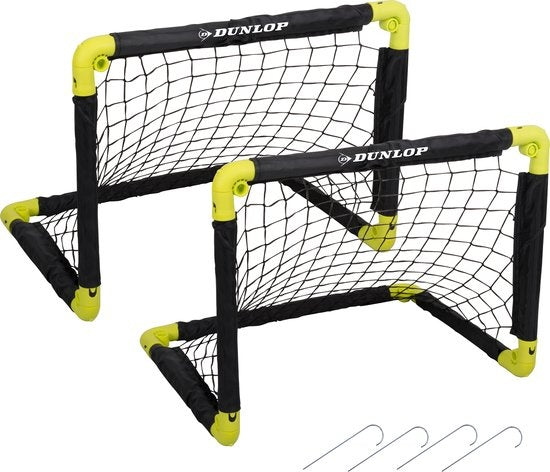 But de football - Dunlop - Deux pièces - Ballons de football - Pliable - Léger - Noir