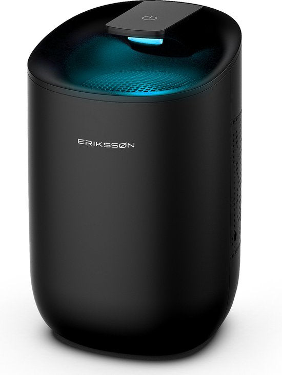 Déshumidificateur Dry Pro d'Erikssøn - Déshumidifie jusqu'à 0,6 litre par jour - Convient pour la chambre à coucher, la salle de bain, le salon et le sous-sol - Déshumidificateur