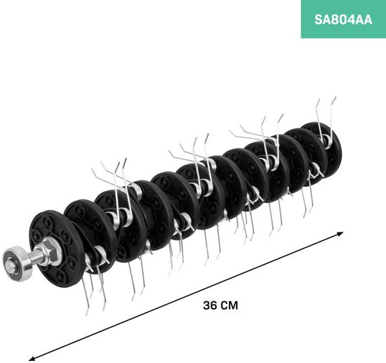VONROC Rouleau d'aération - 36 cm - pour scarificateur / aérateur de gazon VONROC SA502AC
