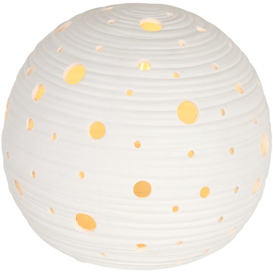 Lampe de table Anne Lighting Jazz - blanche - céramique - 20 cm - douille E14 - 3110W
